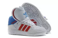 chaussures adidas hommes femmes attitude chaud double languette blanc rouge bleu